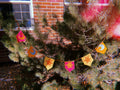 6-flag whimsigoth sun and moon bunting garland, pink, yellow, orange, and gold