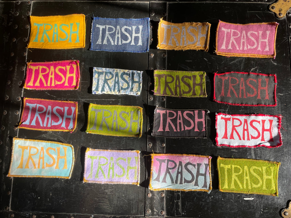 Upcycled Trash Patch-- Denim