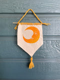 Moon Banner with Handmade Tassel