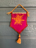 Pink Sun Banner with Handmade Tassel
