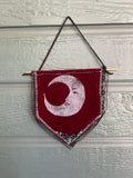 Beaded Velvet Moon Banner