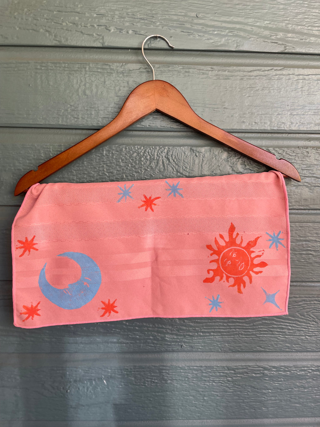 Pink Celestial Sun and Moon Kerchief Bandana
