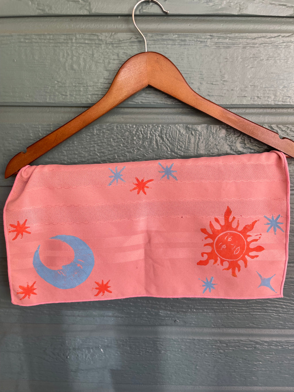Pink Celestial Sun and Moon Kerchief Bandana