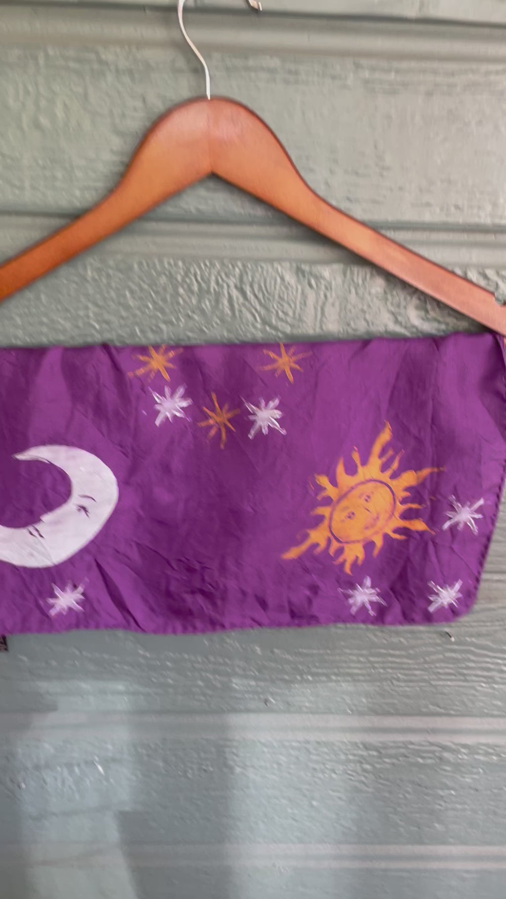 Silk Celestial Block Print Kerchief Bandana