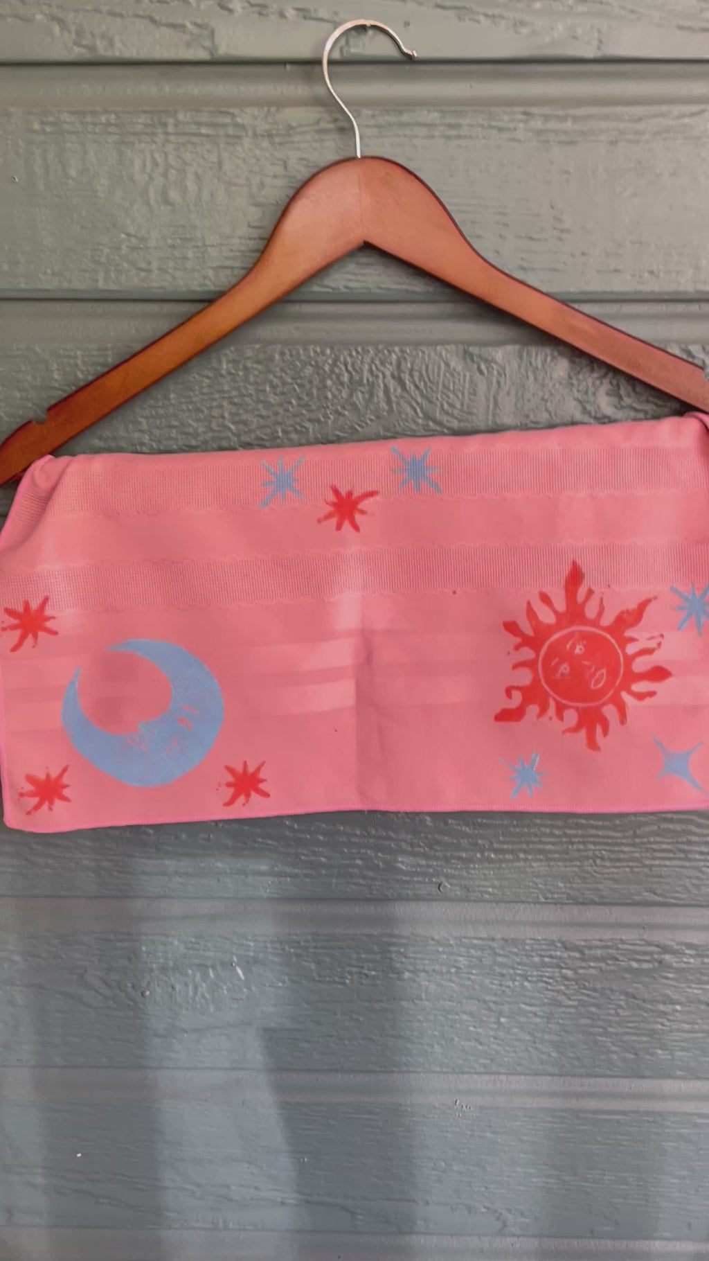 Pink Celestial Sun and Moon Kerchief Bandana