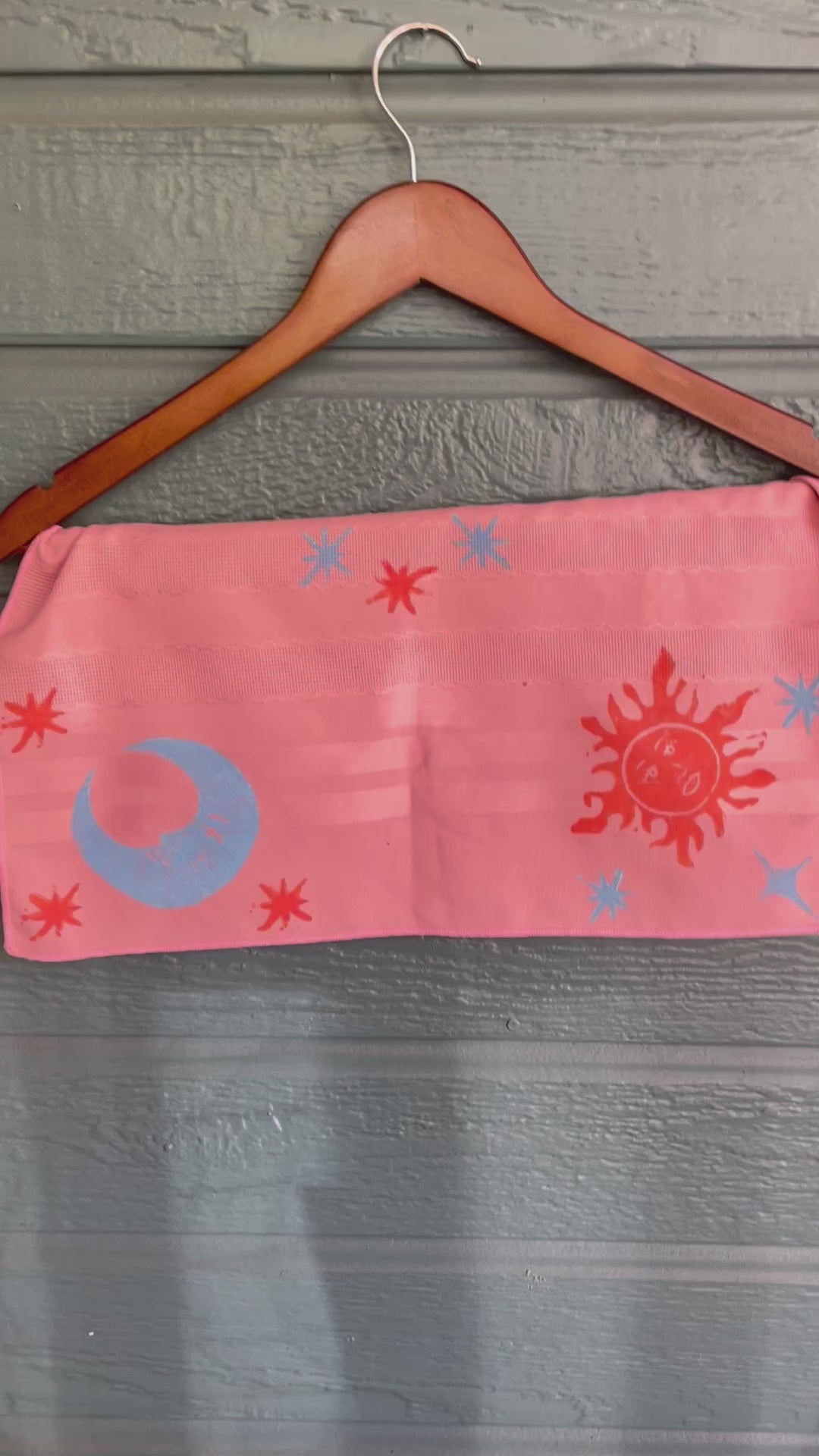 Pink Celestial Sun and Moon Kerchief Bandana